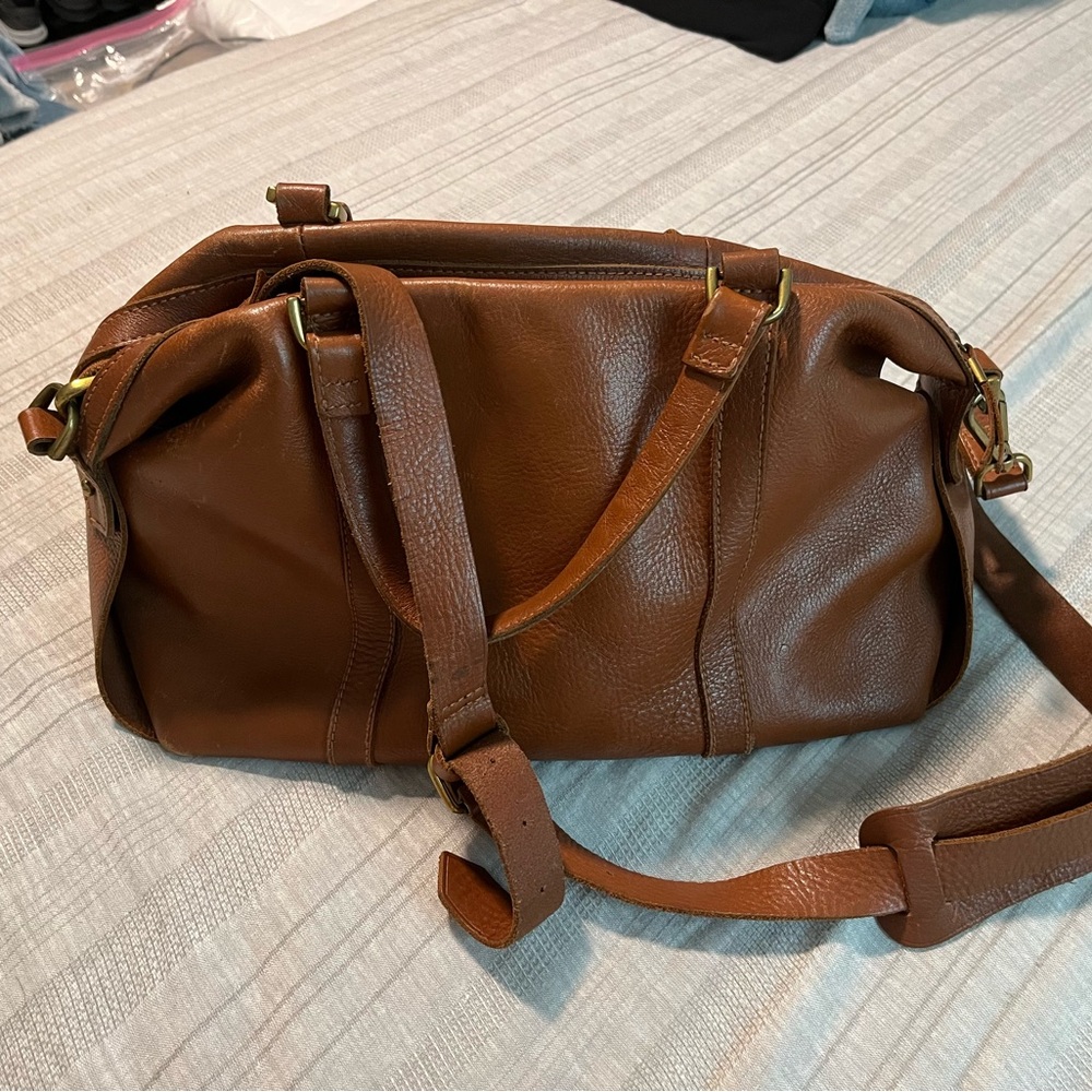 Madewell brown satchel handbag
